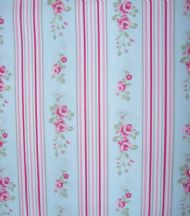 Floral Stripe duckegg